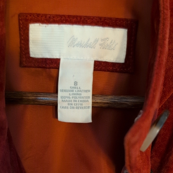 Women's Suede Jacket - Deep Rust - Picture 2 of 9